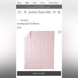 Pottery Barn Kids bedding set